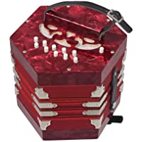 U-D Concertina Accordion 20 Botones 40-Reed Concertina Anglo Style con Bolsa de Transporte y Correa de Mano Ajustable…